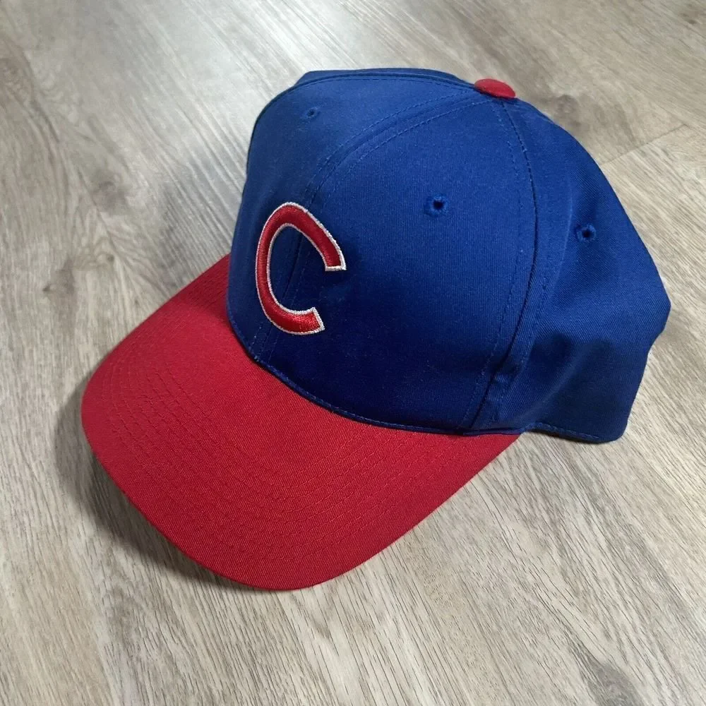 Vintage Chicago Cubs Hat‎ Snapback MLB Baseball Blue Red Outdoor Cap